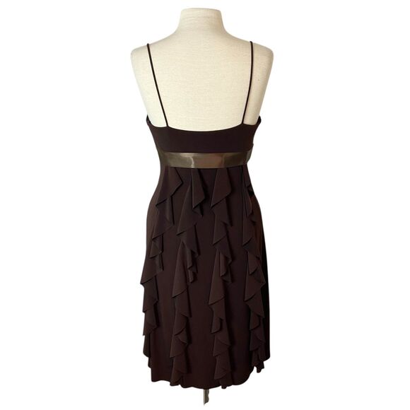 Y2K Betsy & Adam Babydoll Dress Women's Sz 8 Brown Mini Fairy Whimsigoth - Picture 2 of 8